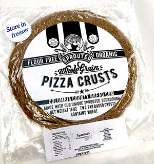Sprouted Whole-Grain Sourdough Pizza Crusts 4 two-packs (8 total)