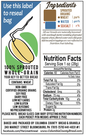 Sprouted Whole Grain Bagels - 2x (4-pack) - 8 Bagels total FREE SHIPPING