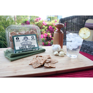 Garlic Pepper Flat Bread Crisps